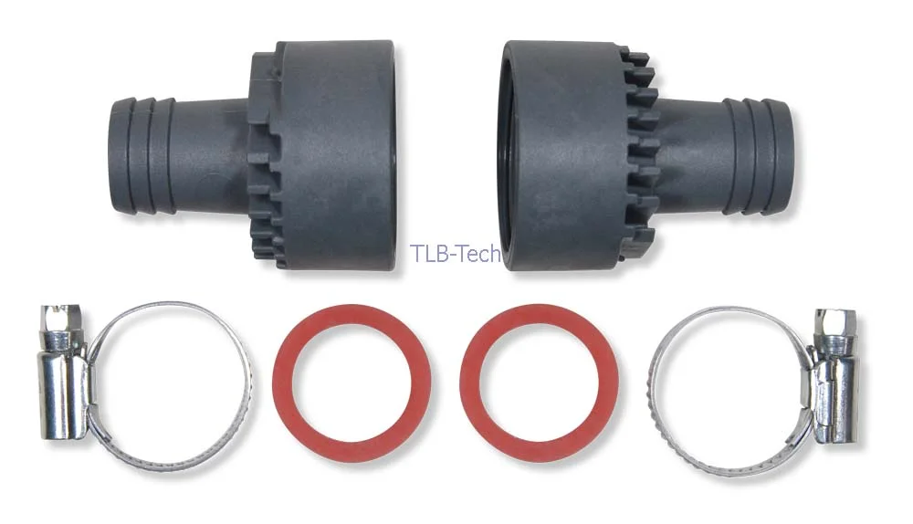 Kit di montaggio universale FMT 3 Contatore universale 2 x DN 19, Adapter, Kupplung, Schlauchanschluss, Ring, Clamp