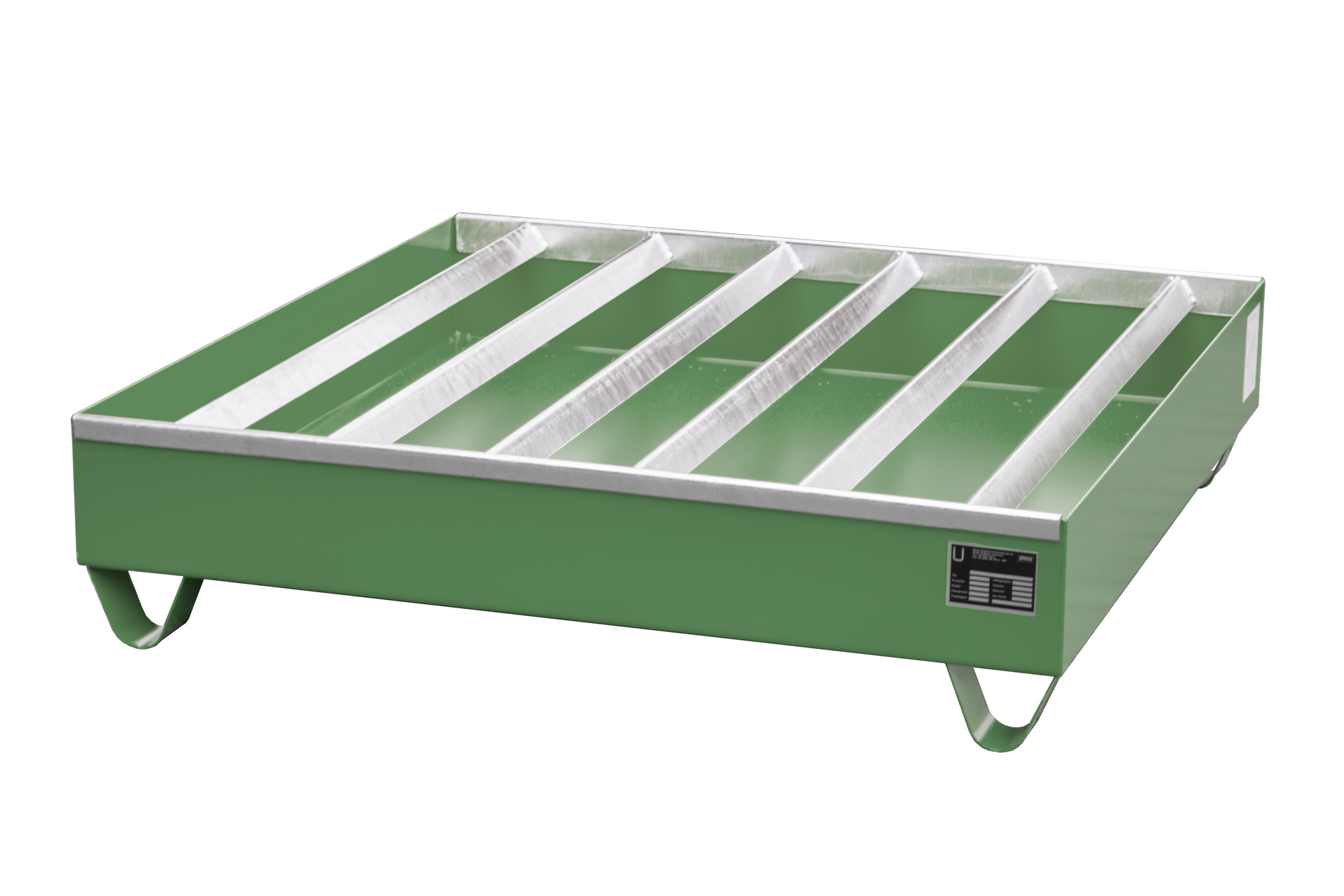 Profilwanne 1200x1200x285mm 230 Liter Typ PW 200-4 RAL 6011 Resedagrün
