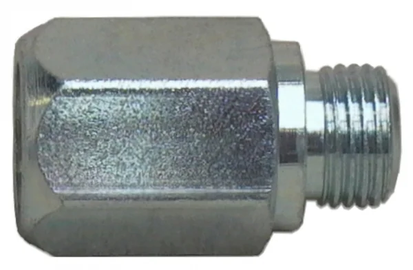 Riduttore filettato M10x1 esterno x R1/8" interno in acciaio zincato