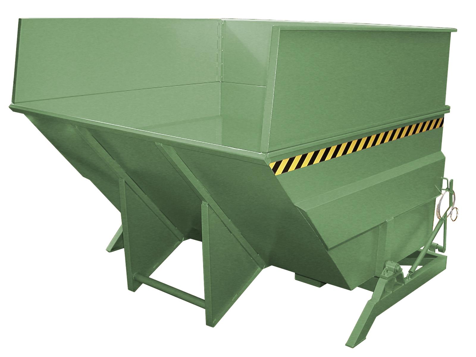 Kippbehälter BKC 500 5m³ 2310x2280x1740mm Großraumbehälter RAL 6011 Resedagrün