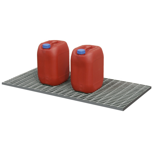 30L Kleingebindeauffangwanne für Flüssigkeiten 980 x 600 x 85 mm Verzinkter Rost für Auffangwannen 1290 x 610 x 20 mm