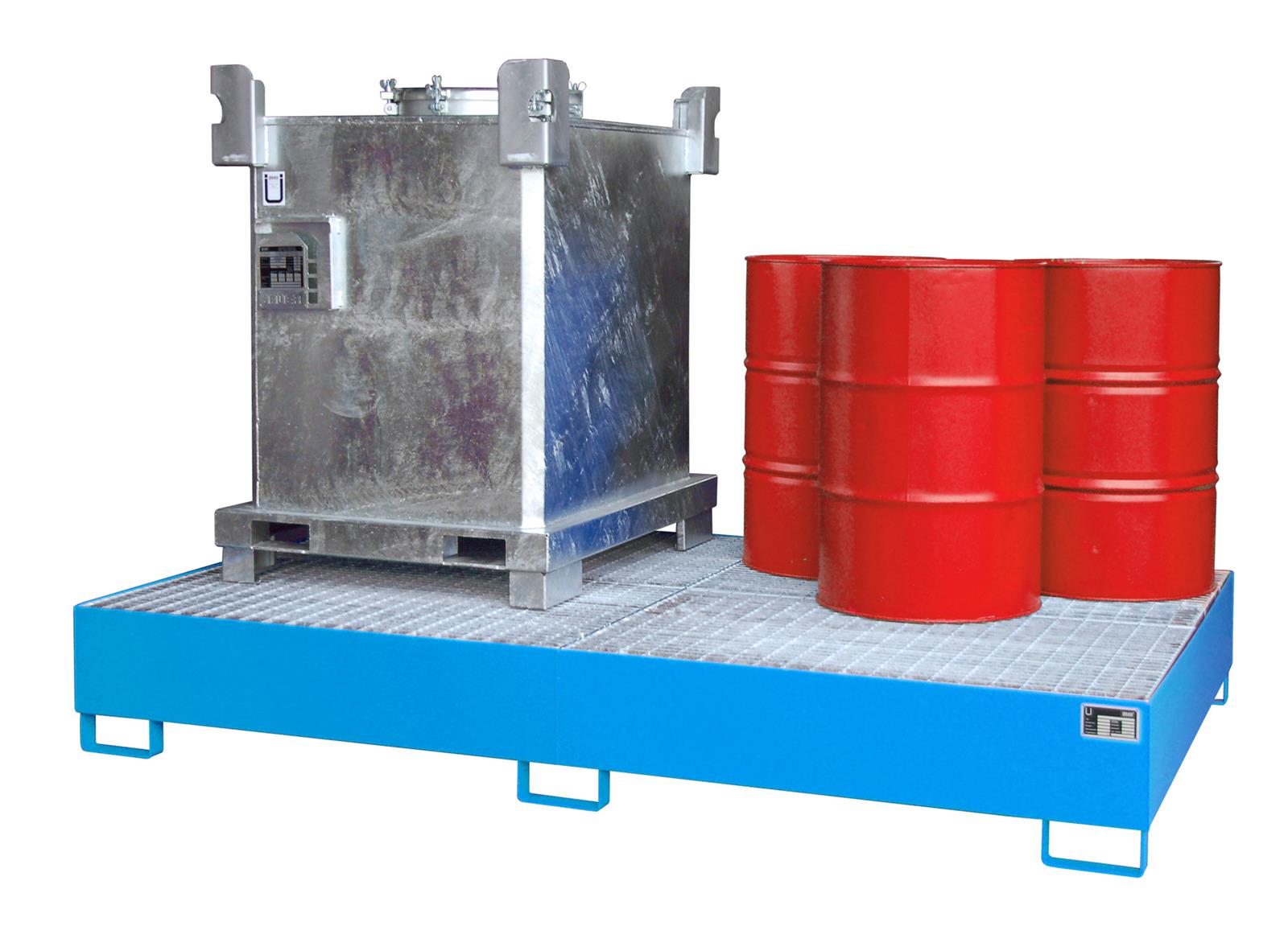 Auffangwanne 2690x1650x375mm 1000 Liter Typ AW lackiert AW1000-10F RAL 5012 Lichtblau