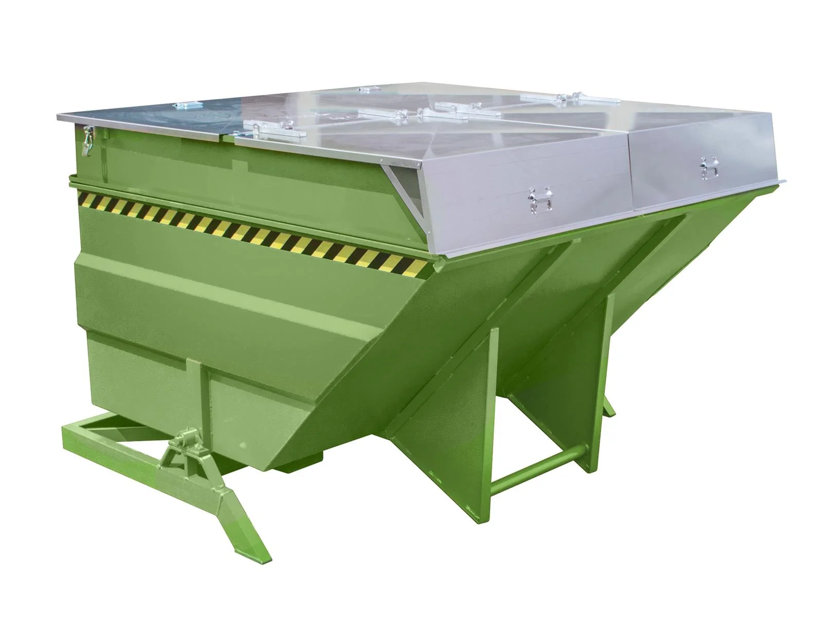 Kippbehälter BKC 400 4m³ 2310x2280x1480mm Großraumbehälter RAL 6011 Resedagrün