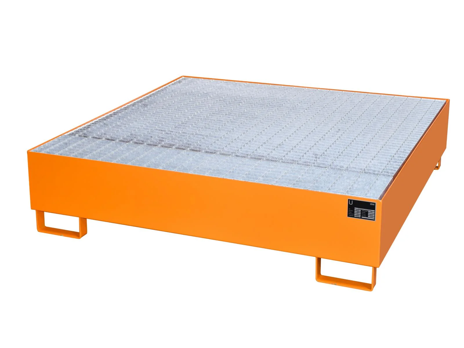 Collection Tray 1460x1460x355mm 450 Liters Type AW Painted AW 450 RAL 2000 Yellow Orange 🟠