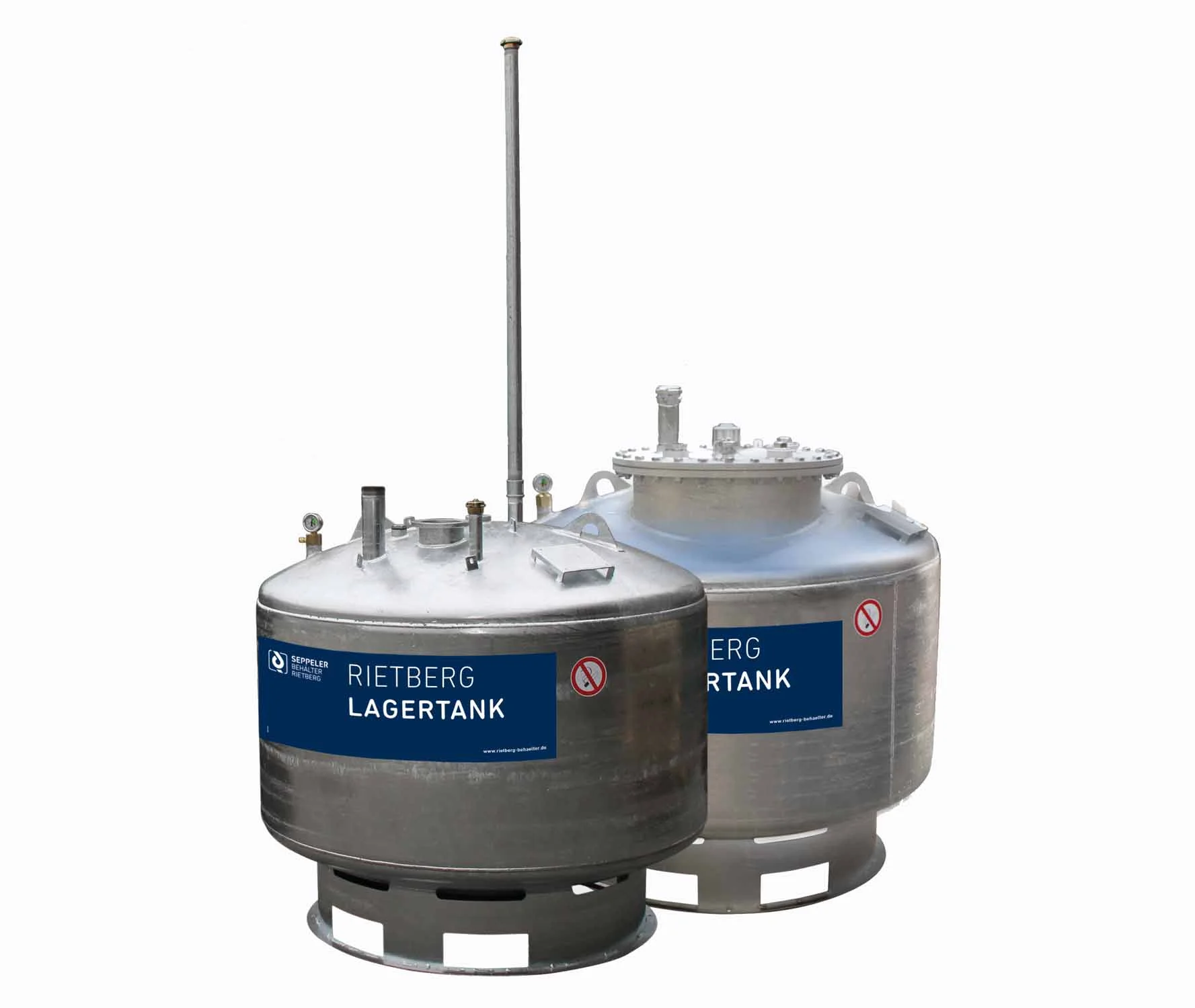 Serbatoio di stoccaggio da 995 litri LT-B-elh contenitore per sostanze pericolose Rietbergwerke, Lagerbehälter, Stahltank, Gastronomie-Tank, Lagerungstank, Silo-Tank