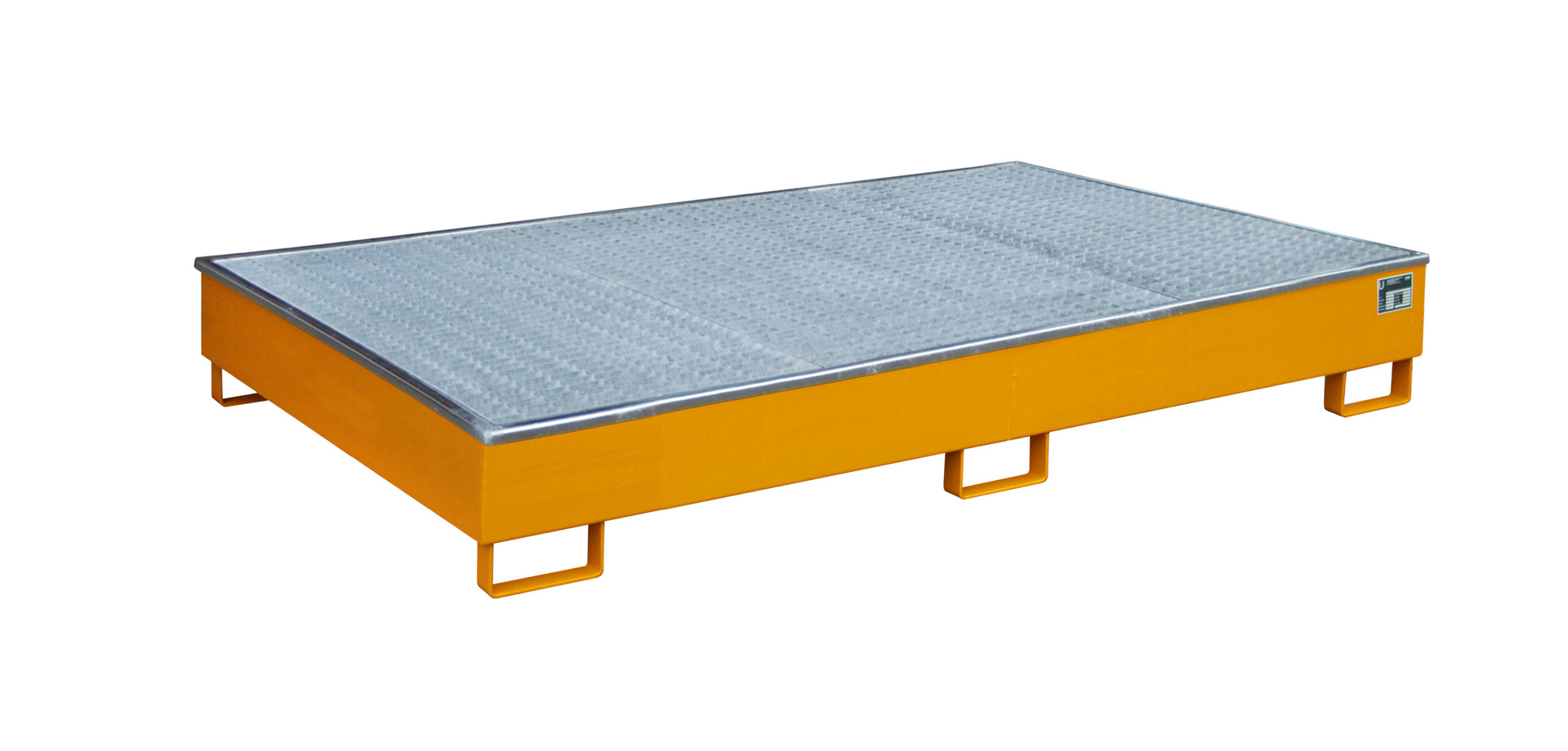 Regalwanne 2165x1315x510mm 1000 Liter mit PE-Einsatz und Gitterrost 2200-2 RAL 2000 Gelborange