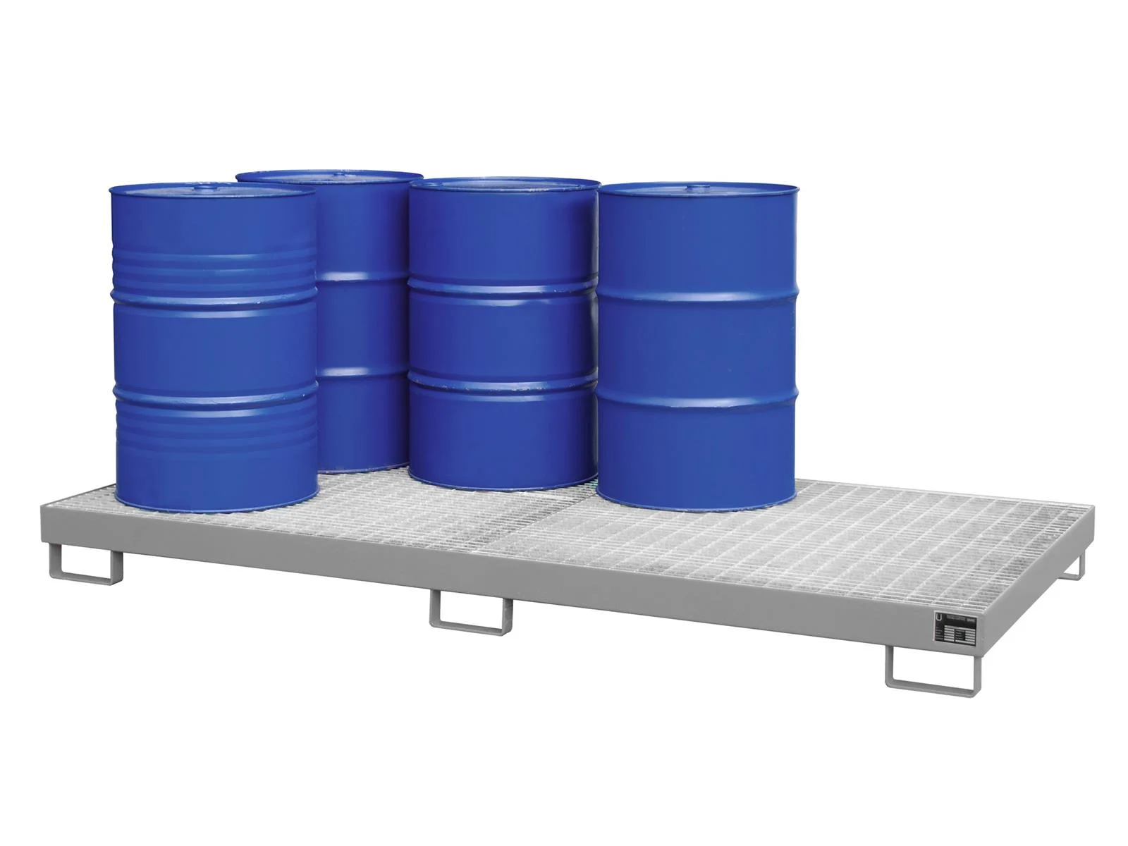 Spill Containment Tray 2650x1300x210mm 240 Liters Type Galvanized AW-8 RAL 7005 Mouse Gray 🐭
