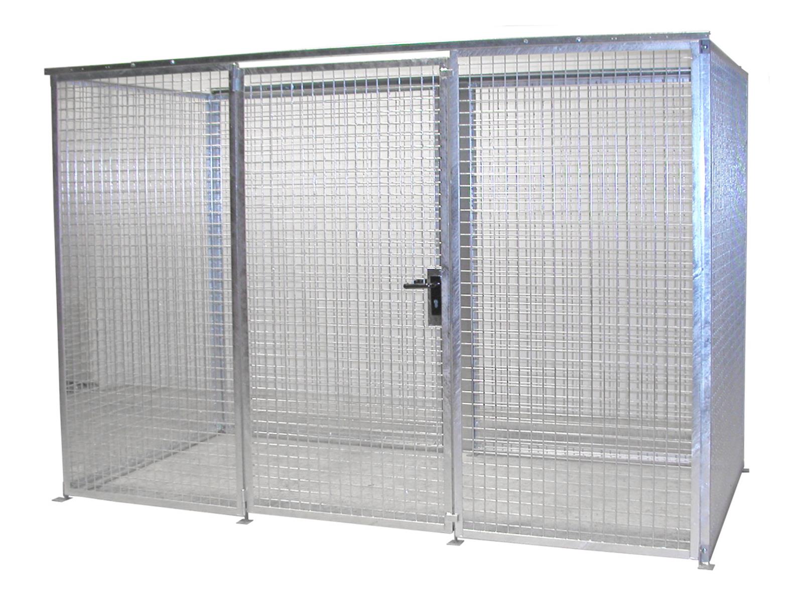 Gasflaschen-Container GFC-M4, feuerverzinkt GFC-M4 Gasflaschen-Container – Modularer Aufbau für flexible Gaslagerung im Außenbereich #1
