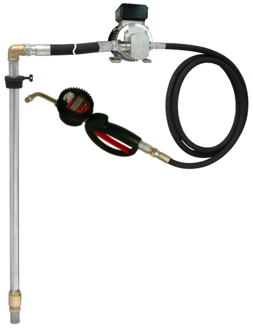 MATO Elektro-Zahnrad-Pumpensystem EP100 für 200 l Ölfässer mit 4 m Druckschlauch mit DIGMET E35