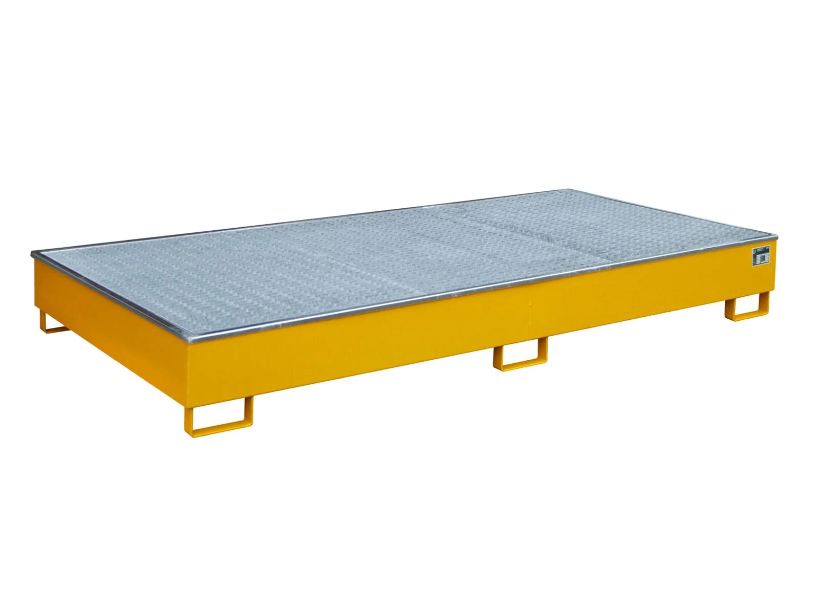 Shelf Tray 2665x1315x305mm 540 Liters with PE Insert and Grating 2700-2 RAL 2000 Yellow-Orange 🟠