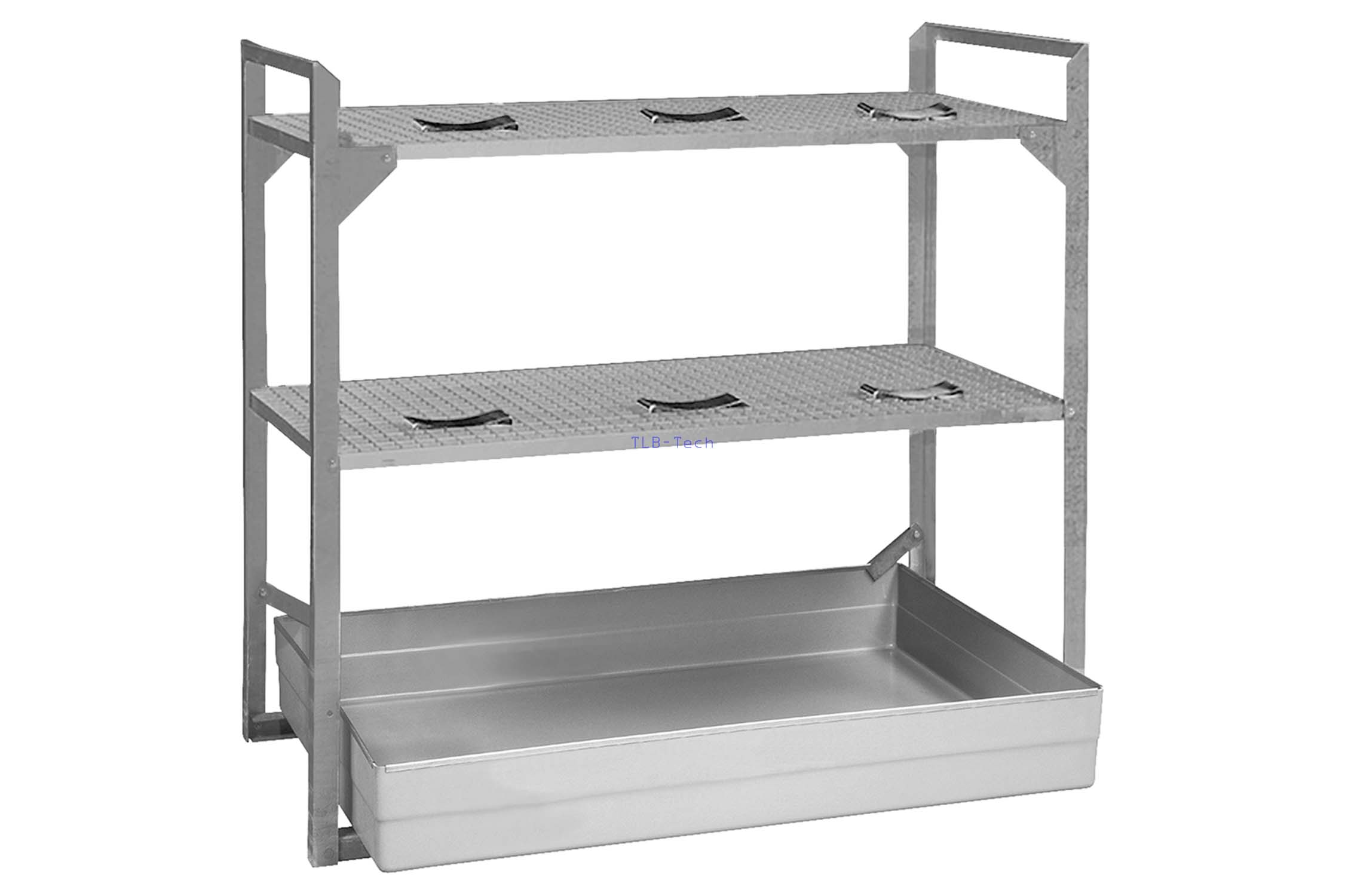Fassregal mit GFK Auffangwanne für 6 x 60 Liter Fässer Typ 360 Fassregal mit GFK Auffangwanne für 6 x 60 Liter Fässer Typ 360