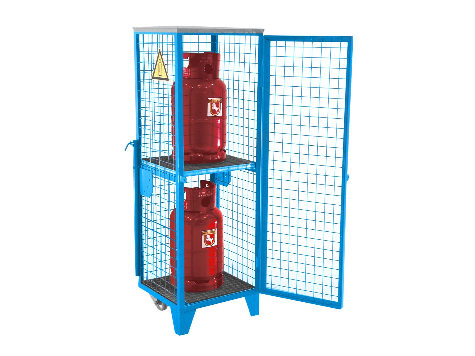 Gasflaschen-Depot GFD-R 2, lackiert, Lichtblau