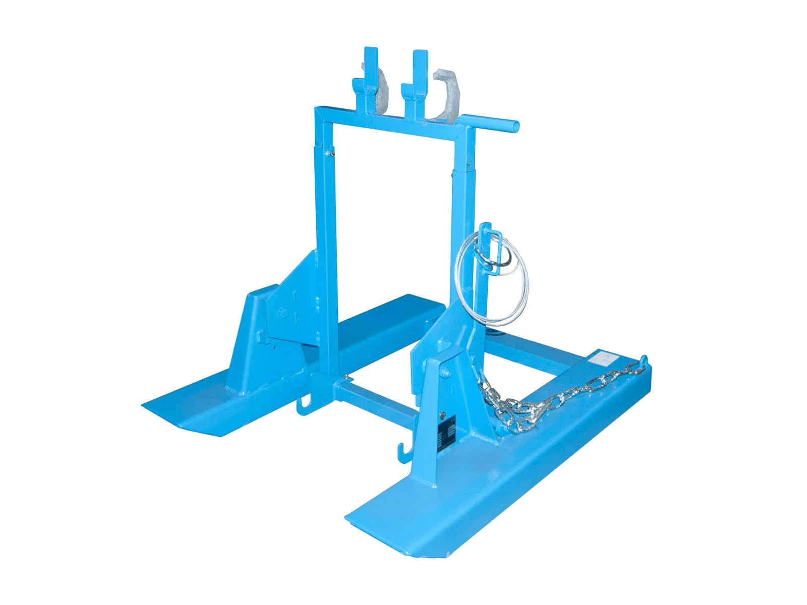 Ribaltatore per bidoni della spazzatura 1000 x 930 x 925 mm, bidone da 120 litri, colore azzurro chiaro RAL 5012.