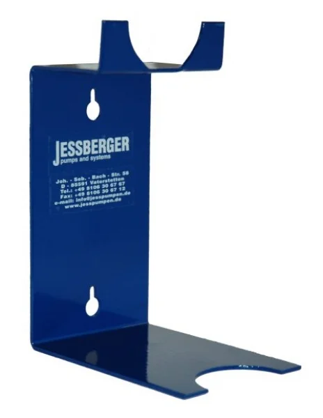 Supporto a parete per pompe da fusto Ø 41 mm, blau, Metall, Halteblech, Montage, industriell