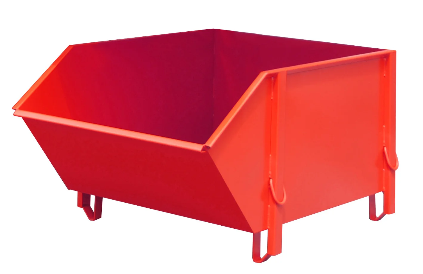 Baustoff Behälter BBG 100 1,00m³ 1515x1070x800mm RAL 3000 Feuerrot