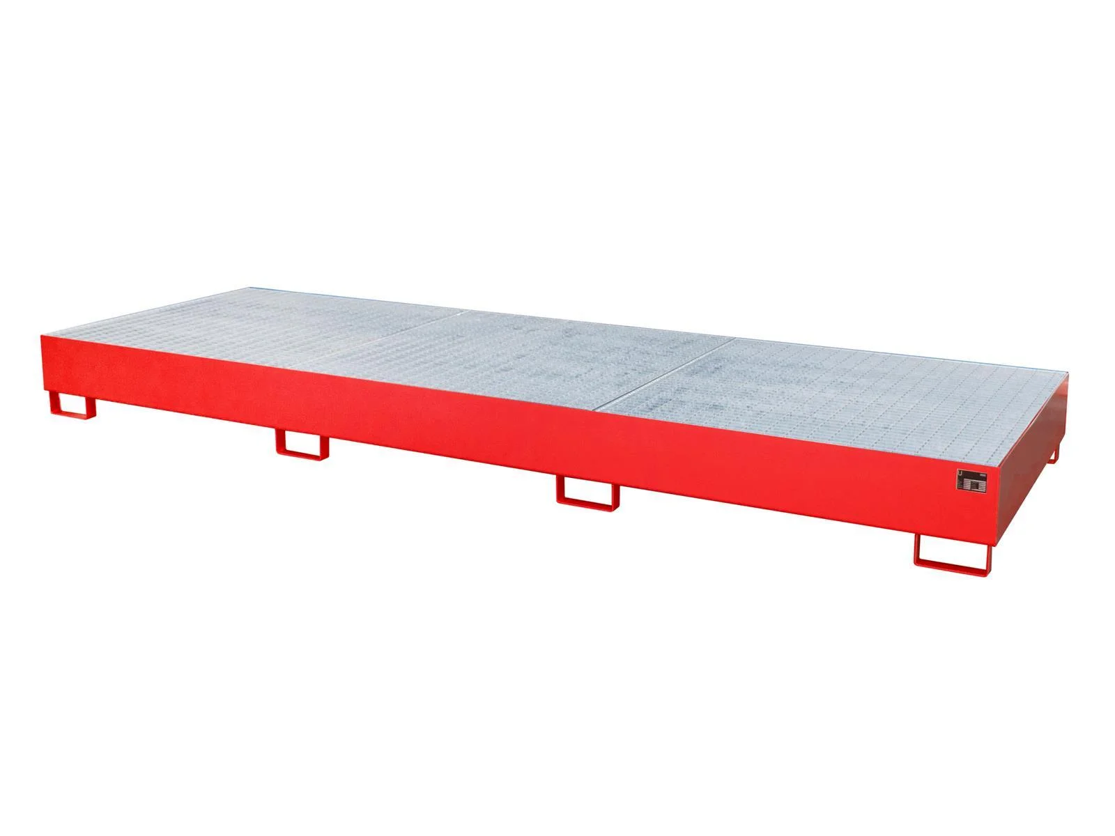 Auffangwanne 3850x1300x340mm 1000 Liter Typ AW lackiert AW1000-3 RAL 3000 Feuerrot