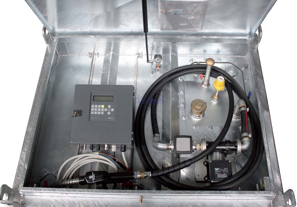 Dieseltank 1000l doppelwandig mit 12/24V Pumpe u. Tankdatenerfassung- Mobile Tankstelle Quadro-C Tankdatenerfassung fĂĽr Quadro C