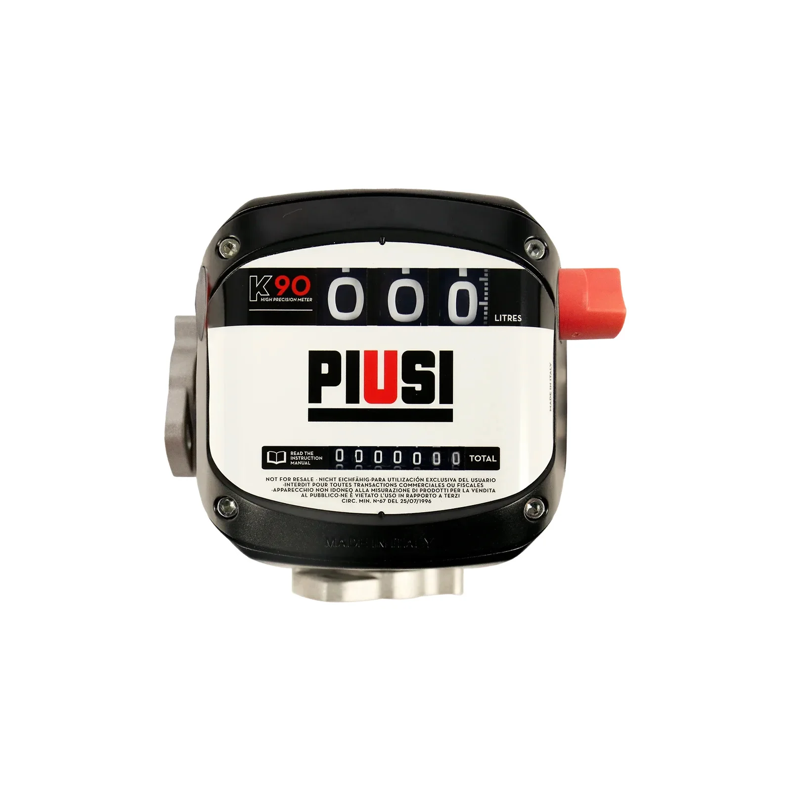 PIUSI Durchflussmesser K90 Durchfluss, Aufsteckzifferblatt, Wegmessgerät, Klickziffer, Zähler, Analoganzeige