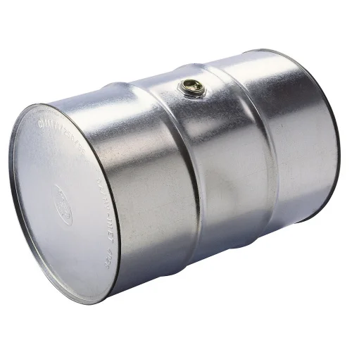 Fusto metallico zincato con tappo, capacità 200 l, dimensioni 595 × 595 × 820 mm, metallfass, stahlfaß, metalltonne, zylindrischer behälter, galvanisiertes metallfass