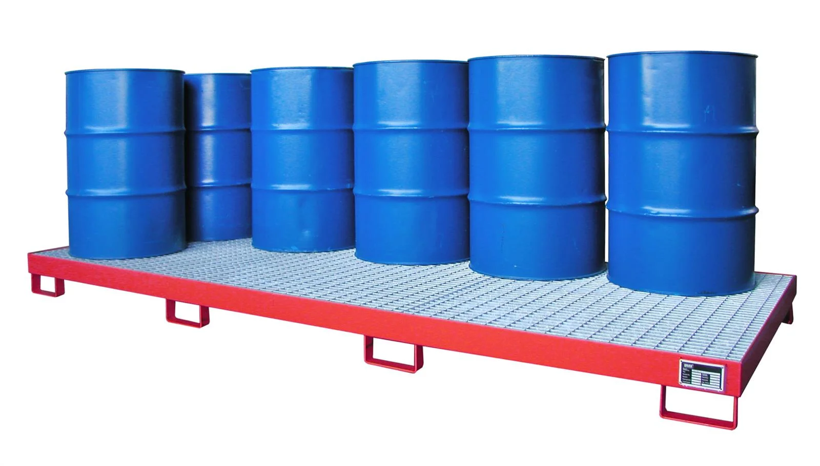 Auffangwanne 3250x1300x190mm 240 Liter Typ AW-10 RAL 3000 Feuerrot