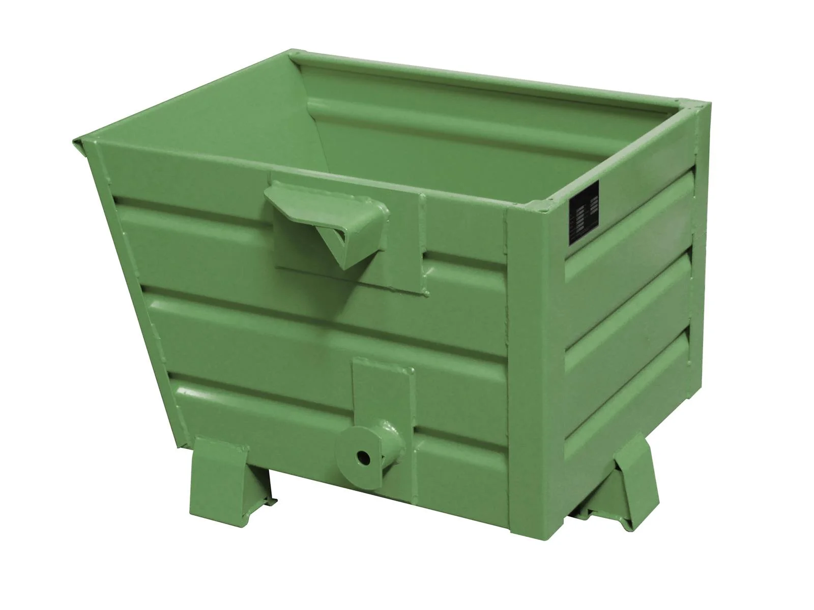 Cassone ribaltabile impilabile BSK 30 800 × 600 × 600 mm 0,30 m³ RAL 6011 verde reseda