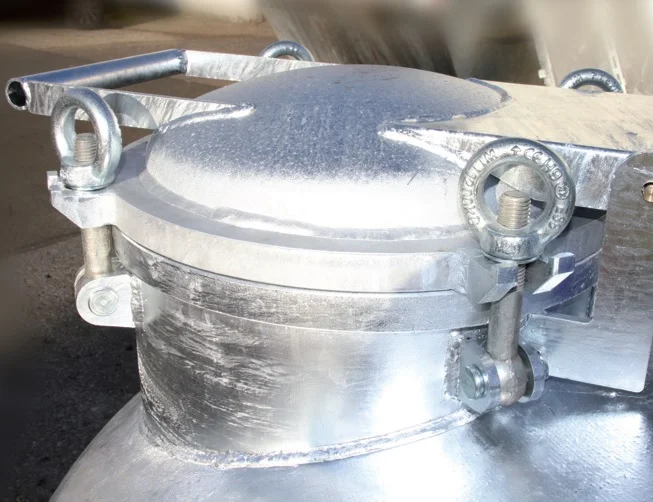 DOM II domo di ispezione per contenitori con liquidi elh, metallklemme, Flansch, Deckel, verschraubt, industriell