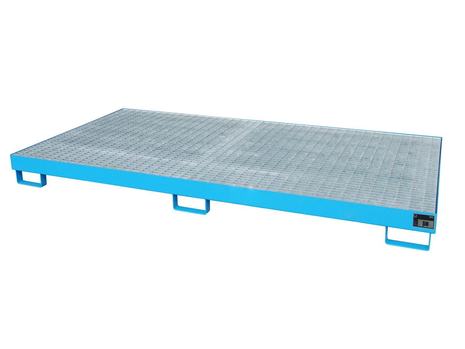 Regalwannen 2650x1300x206mm 240 Liter mit Gitterrost RAL 5012 Lichtblau
