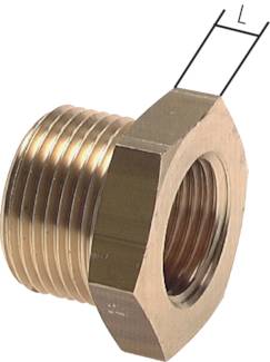 Reduziernippel G 2"(AG)-G 1"(IG), 16 bar Messing