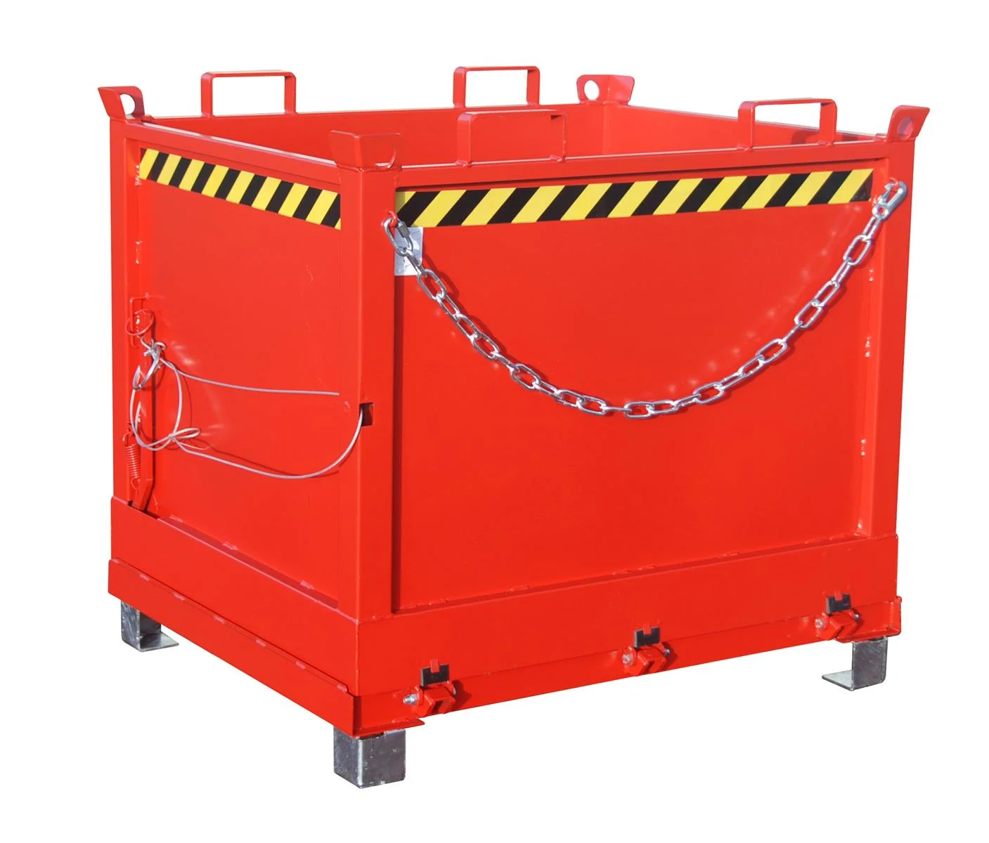 Folding Bottom Container FB 1000 1.00m³ 1040x1245x1145mm RAL 3000 Flame Red