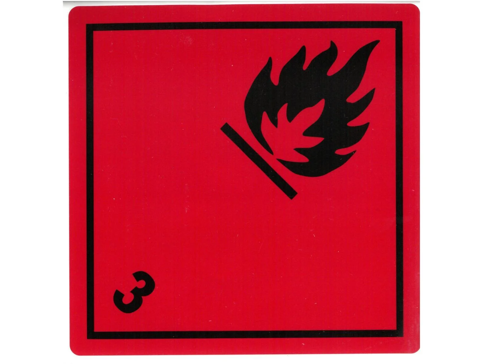 Pellicola adesiva etichetta di pericolo «Simbolo di fiamma» etichetta per merci pericolose Classe 3, Brand-free, Blitzsymbol, Feuer, Warnetikett, Hinweis