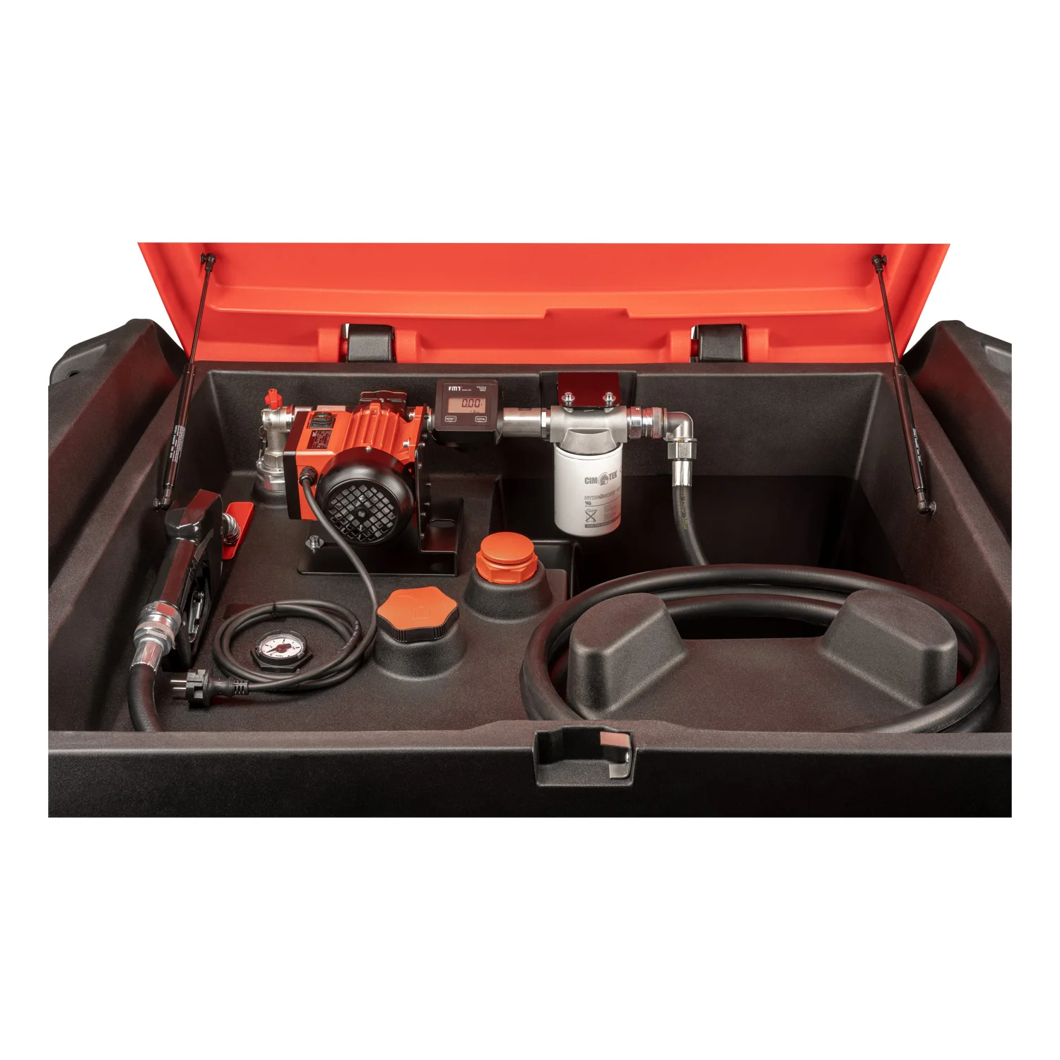 Impianto di serbatoio mobile mobiMASTER da 980 litri, pompa 230 V, senza avvolgitubo.