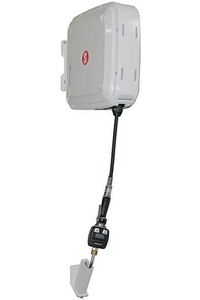 Schlauchaufrollset für Ölsysteme "Serie507" mit Elektronik Handdurchlaufzähler