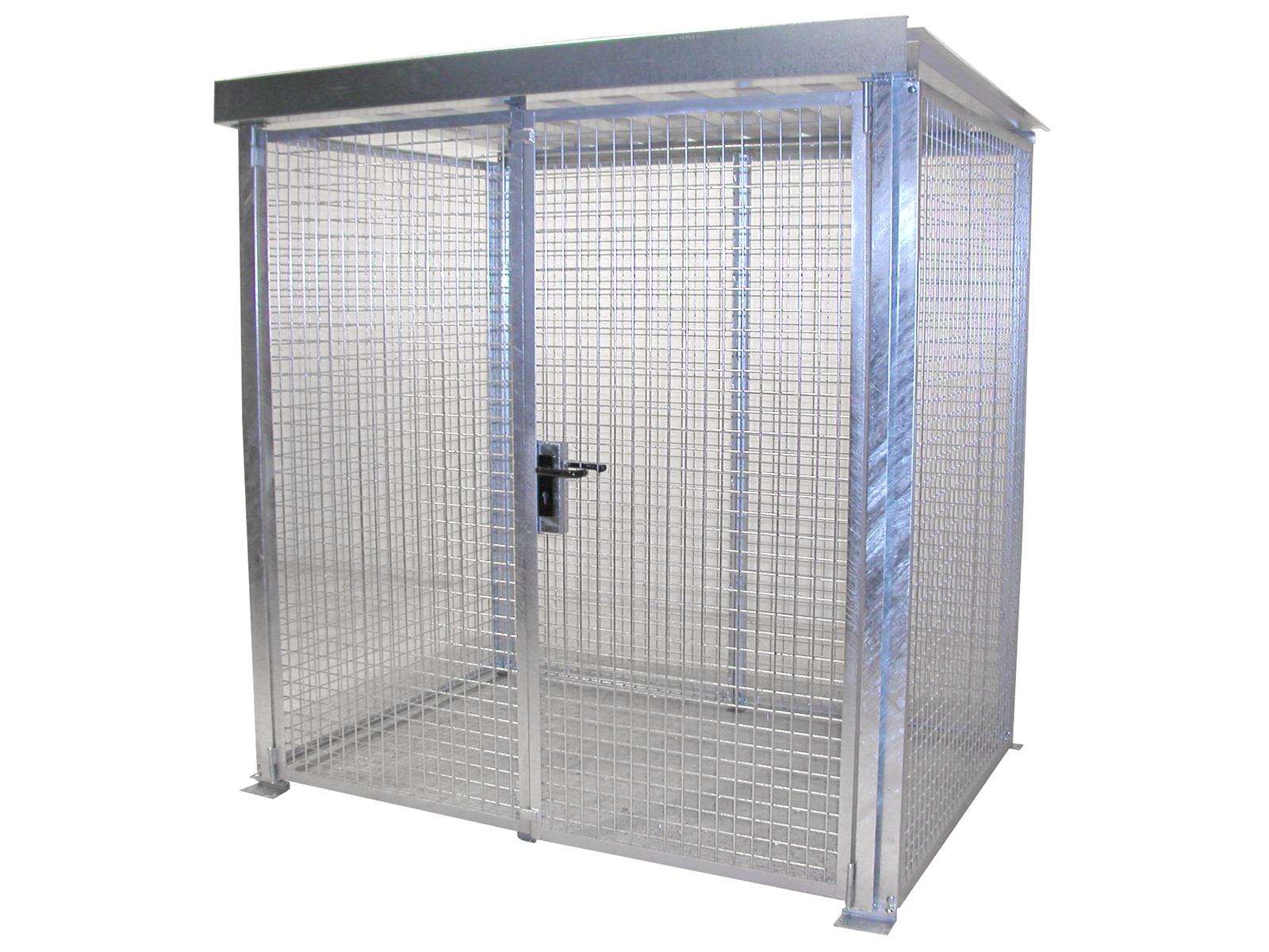 Gasflaschen-Container GFC-M2/D-DF, feuerverzinkt GFC-M2 Gasflaschen-Container – Modularer Aufbau für flexible Gaslagerung im Außenbereich #1