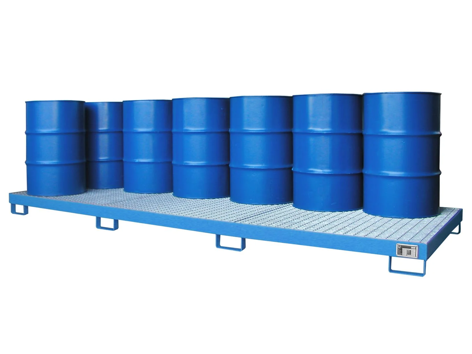 Spill Containment Tray 3850x1300x200mm 335 Liters Type AW-12 RAL 5012 Light Blue 💧