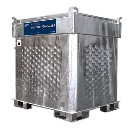 Mobile Tankstelle Quadro-Einwandig Dieseltank mit Pumpe Rietberg Mobile Tankstelle 1000 Liter Quadro-Einwandig Dieseltank mit 230V Pumpe Transporttank