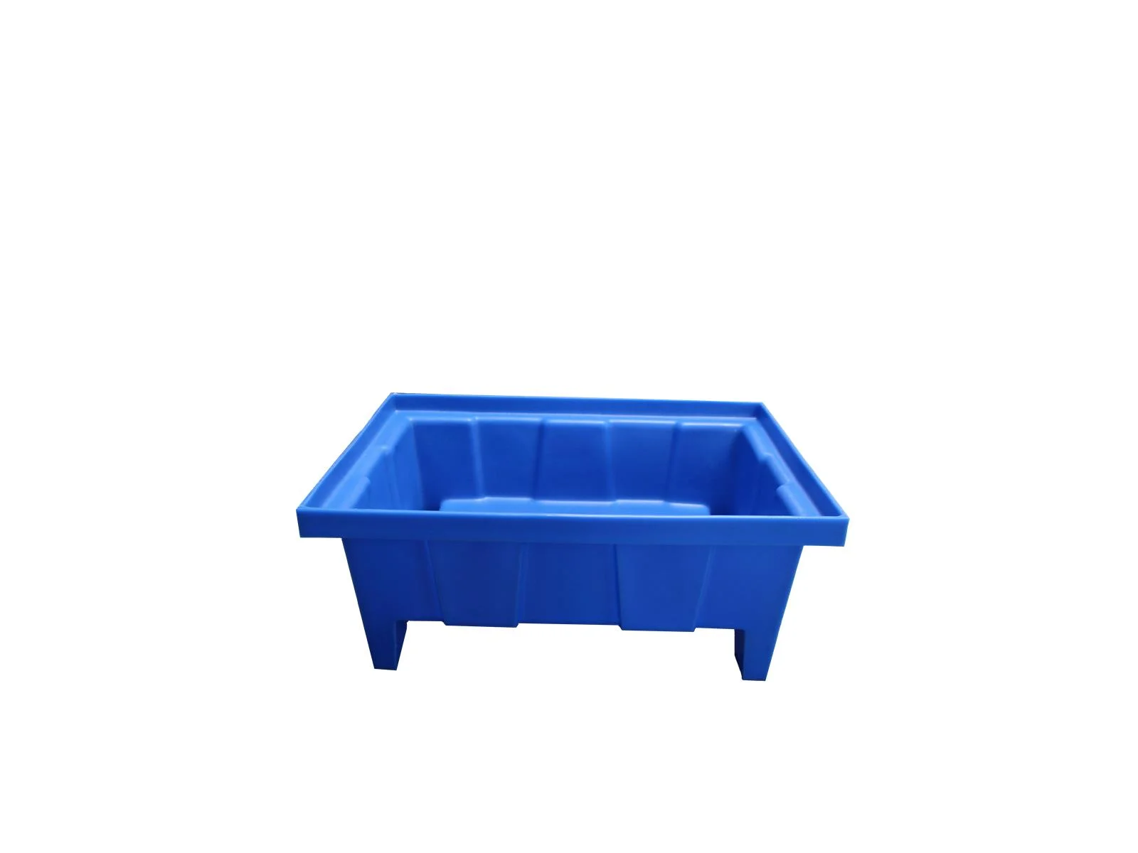 Mini-Auffangwanne 70 Liter mit Füßen – aus HDPE, Kunststoffbehälter, Aufbewahrungsbox, Blau, Großbehälter, Unterkorb