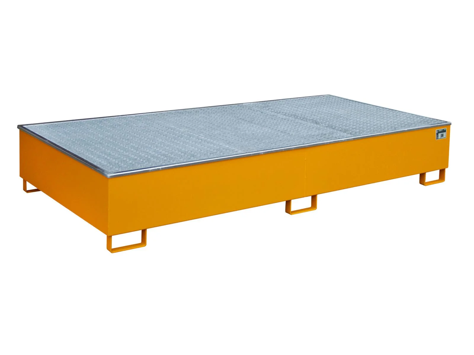 Shelf Tray 2665x1315x440mm 1000 Liters with PE Insert and Grating 2700-3 RAL 2000 Yellow-Orange 🛠️