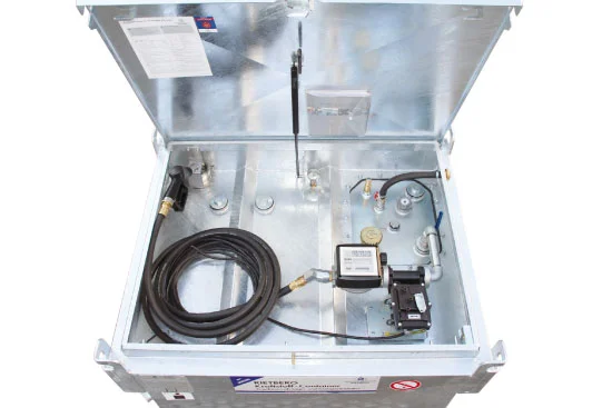 Serbatoio di benzina da 1000 litri con pompa da 12 V - Stazione di rifornimento mobile, impianto di stoccaggio benzina Rietberg
