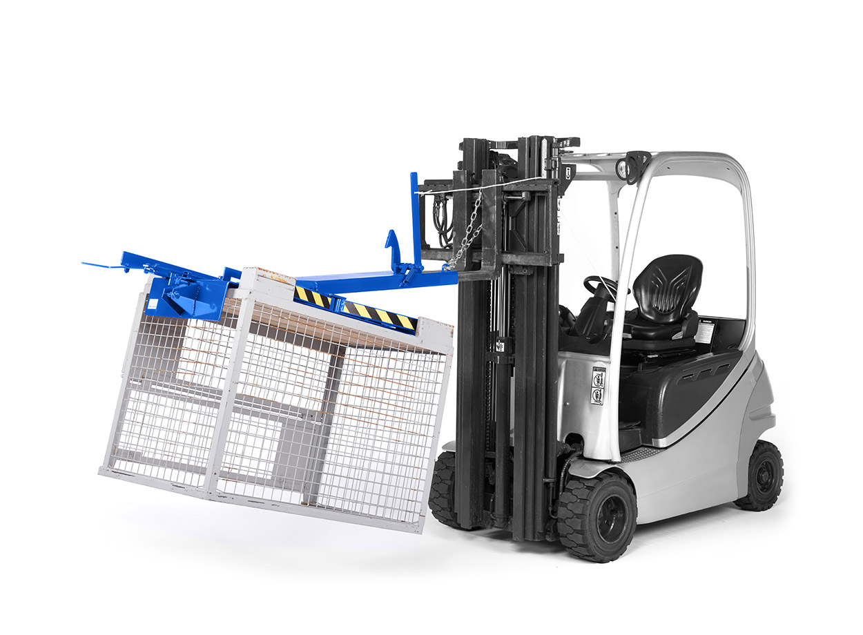 Effizienter Gitterboxwender für Gabelstapler | Typ RGW – Stabil & Zuverlässig Effizienter Gitterboxwender für Gabelstapler | Typ RGW – Stabil & Zuverlässig