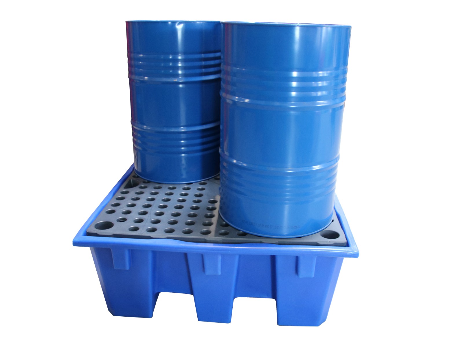 Auffangwanne für 4 Fässer mit Gitterrost – 450 Liter aus HDPE