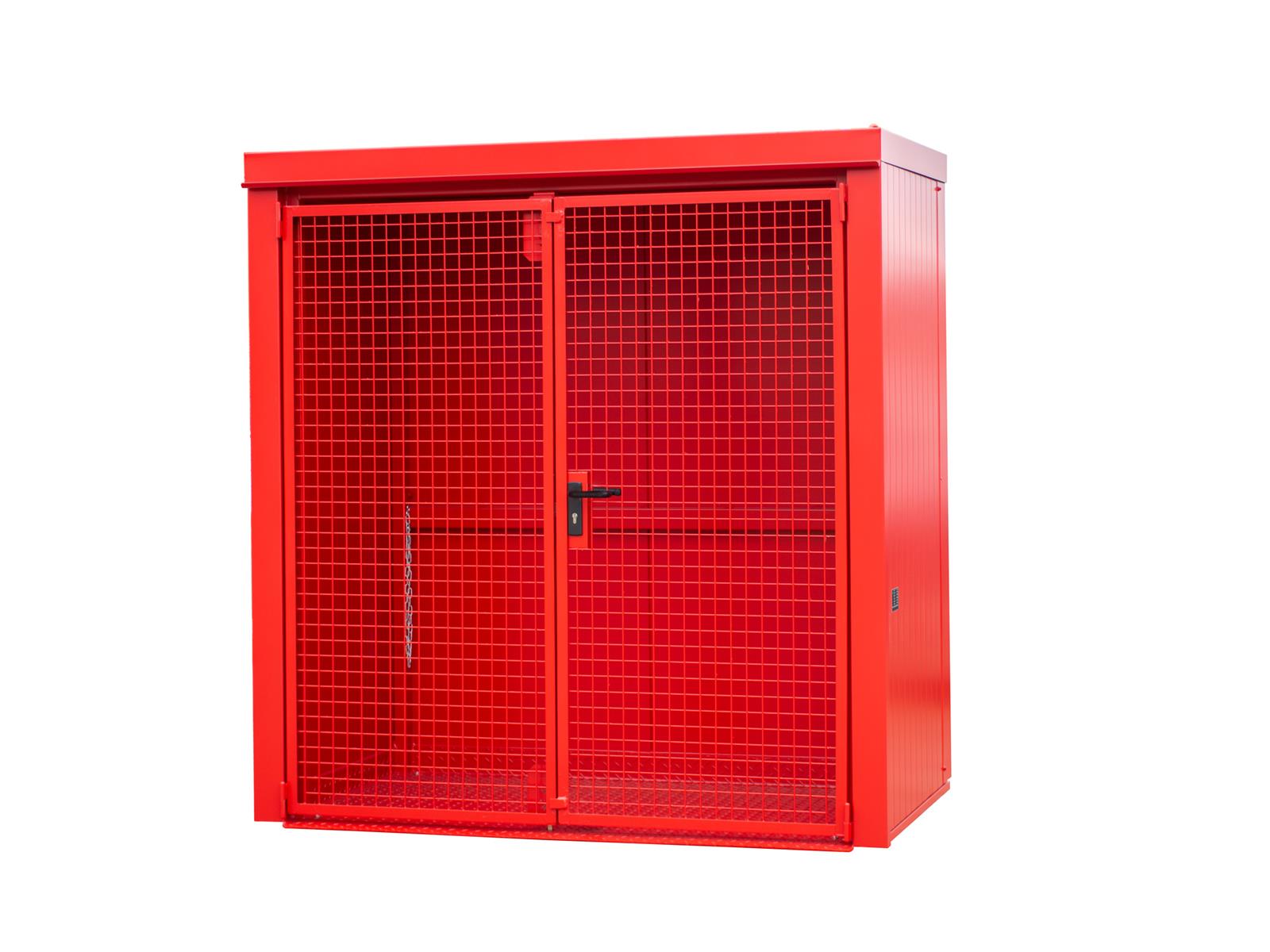 GFC-B Gasflaschen-Container - ohne Trennwand-RAL 3000 (Feuerrot)-M1