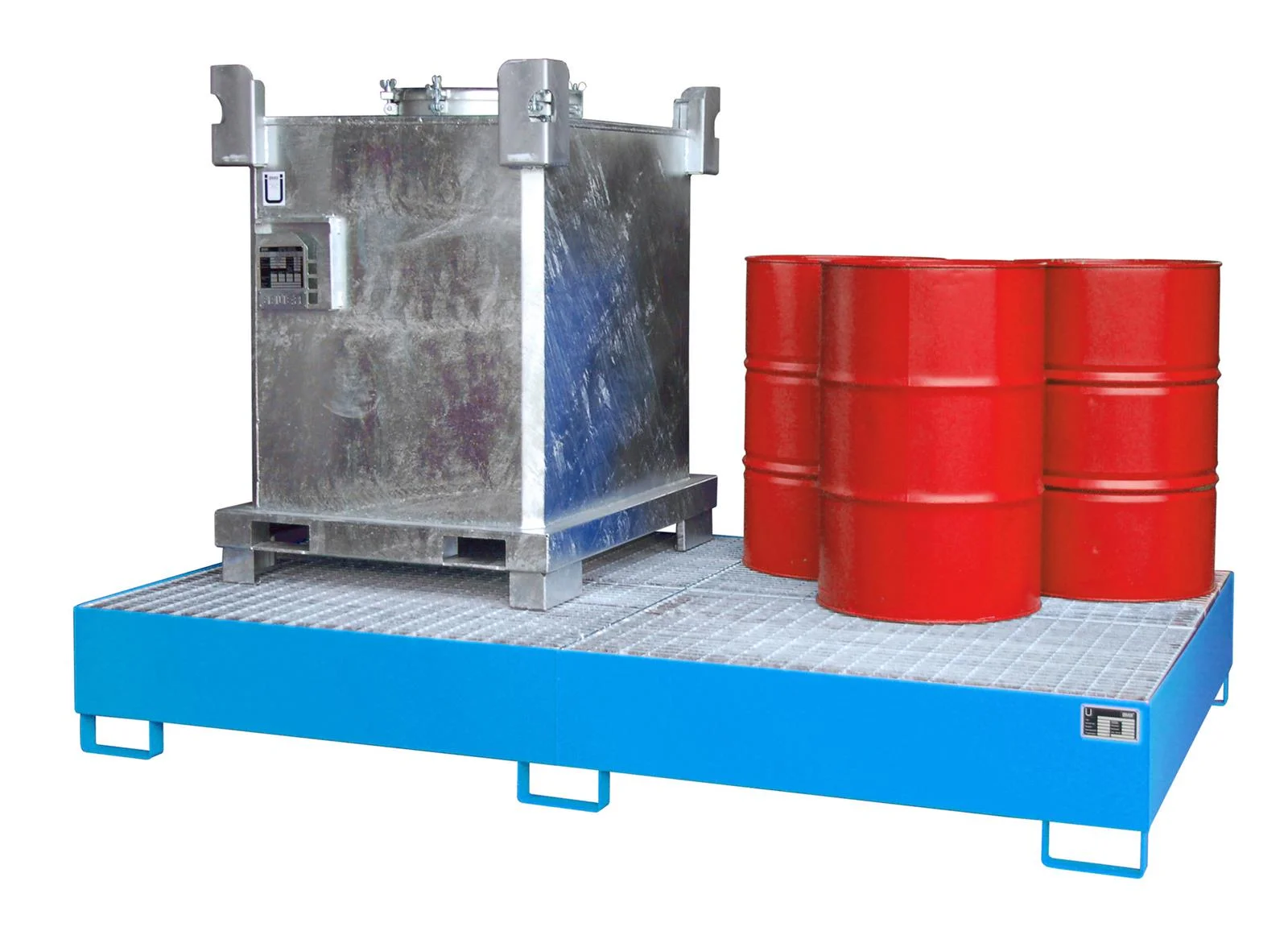 vasca di contenimento 2690x1650x375mm 1000 litri Tipo AW verniciato AW1000-10F RAL 5012 Blu chiaro
