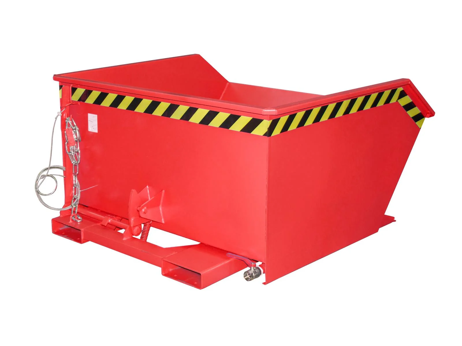 Chip Container SGU 75 0.75m³ 1440x1280x680mm RAL 3000 Fire Red