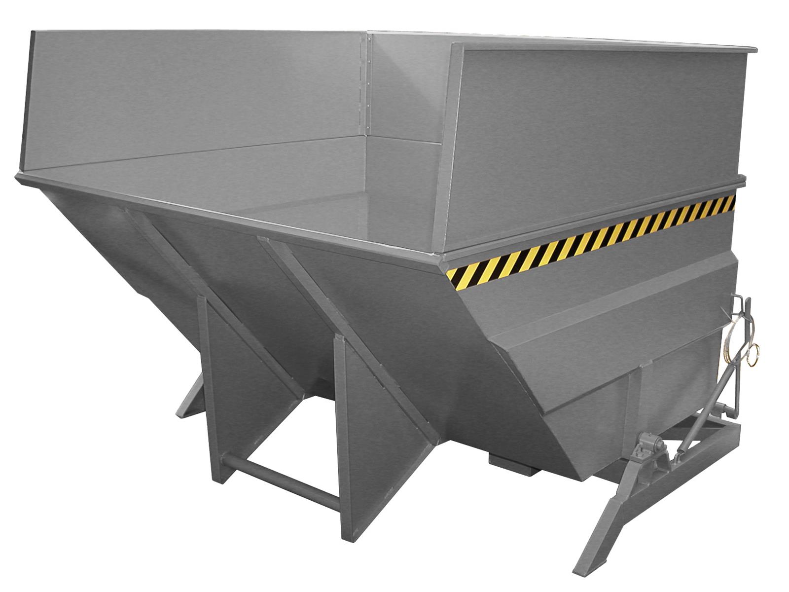 Kippbehälter BKC 500 5m³ 2310x2280x1740mm Großraumbehälter RAL 7005 Mausgrau
