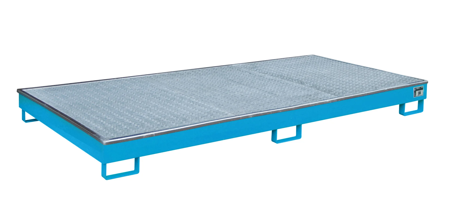 Shelf Tray 2665x1315x210mm 240 Liters with PE Insert and Grating 2700-1 RAL 5012 Light Blue ✨