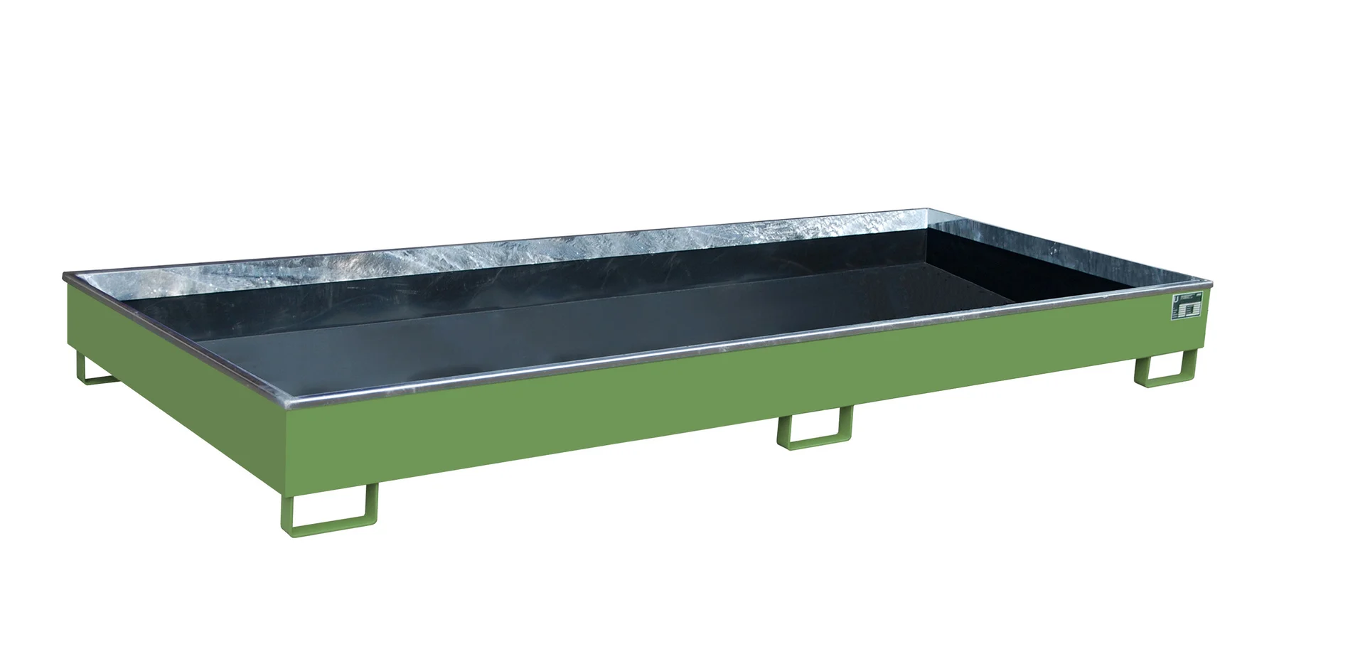 Regalwannen 3265x1315x270mm 540 Liter mit PE-Einsatz RAL 6011 Resedagrün