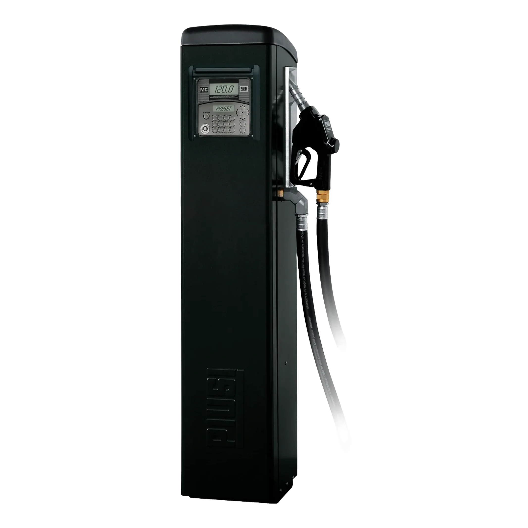 PIUSI Self Service 100 MC 2.0 230 V – Colonnetta gasolio con pannello MC, 90 l/min, Zapfsäule, Diesel, Kraftstoffpumpe, Moderne, Schwarz