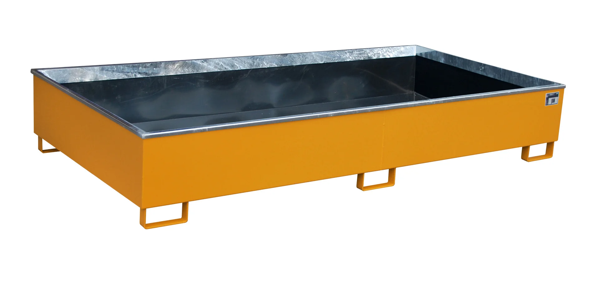Shelf Tubs 2665x1315x440mm 1000 Liters with PE Insert RAL 2000 Yellow-Orange 🟠