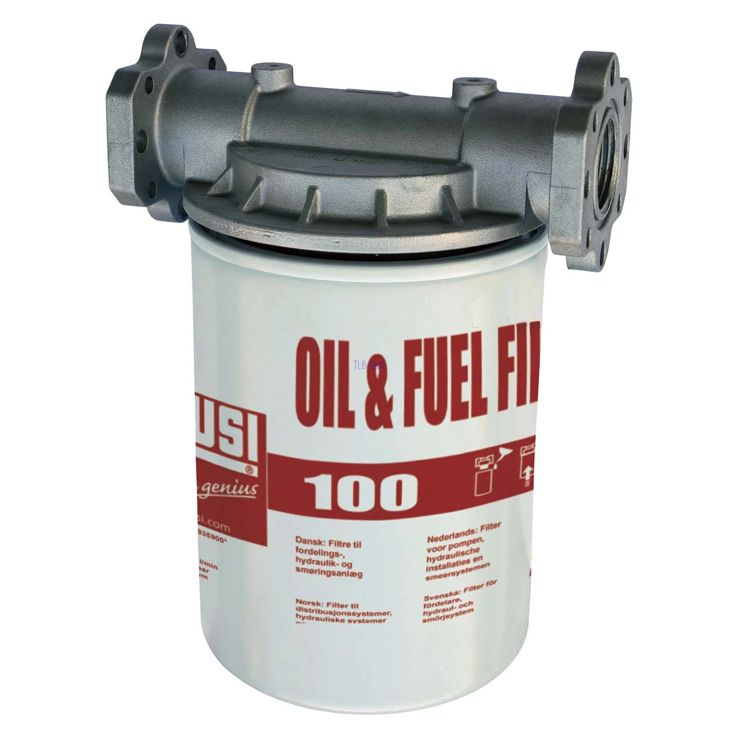 Cartuccia filtrante PIUSI da 5 µm – 100 l/min con supporto da 1 pollice, Ölfilter, Kraftstofffilter, Autoteil, Zylindrische Form, Weißes Gehäuse