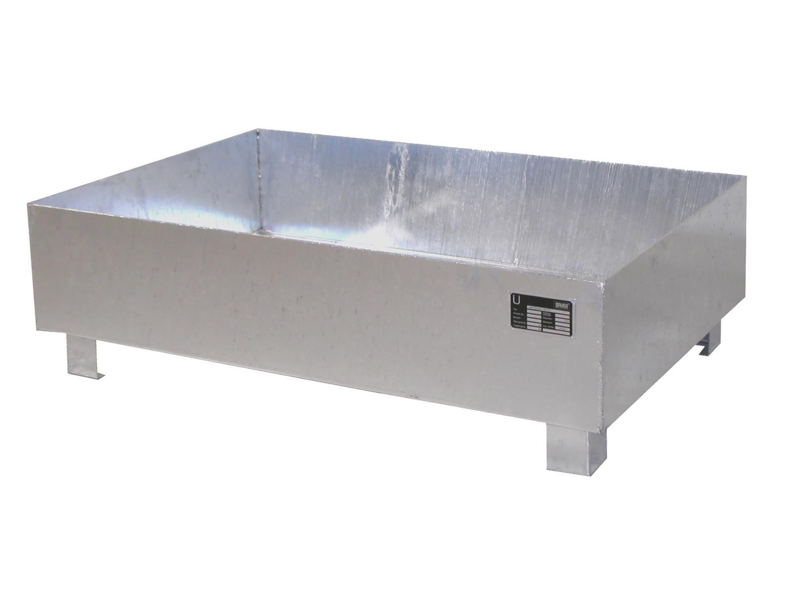 Stahl Auffangwanne 1200x800x360 mm 224 Liter Feuerverzinkt Stahl Auffangwanne 1200x800x360 mm 224 Liter Feuerverzinkt